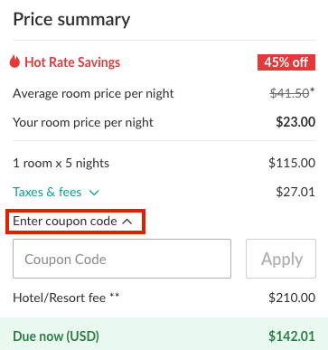 How to  apply your coupon at Hotwire?