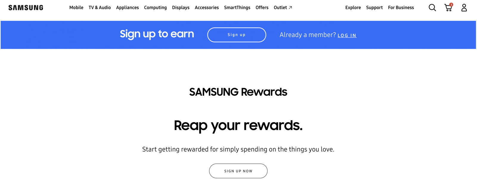 Save with the samsung rewards program