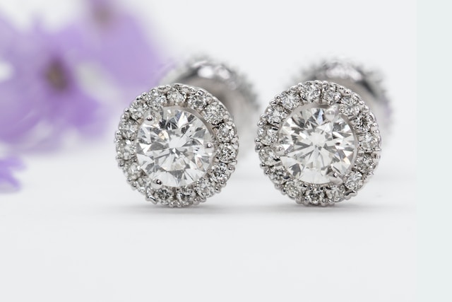 Diamond earring studs for mother's day jewellery gifts